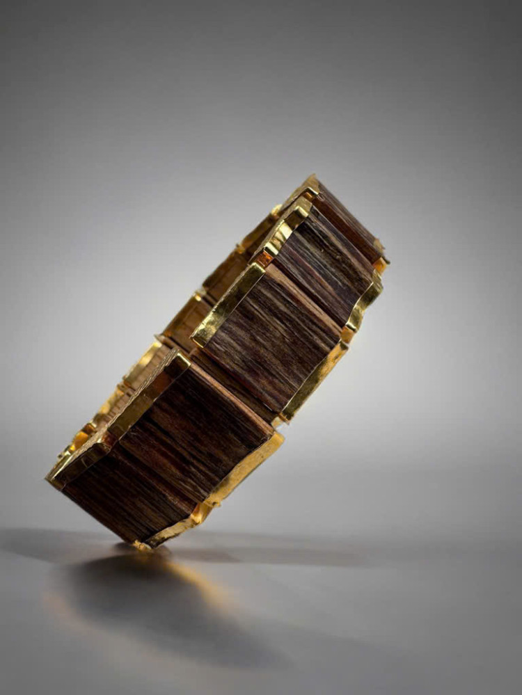 Kim Tài Bảo Lộc – Lắc tay trầm hương nam bọc vàng 18K sang trọng