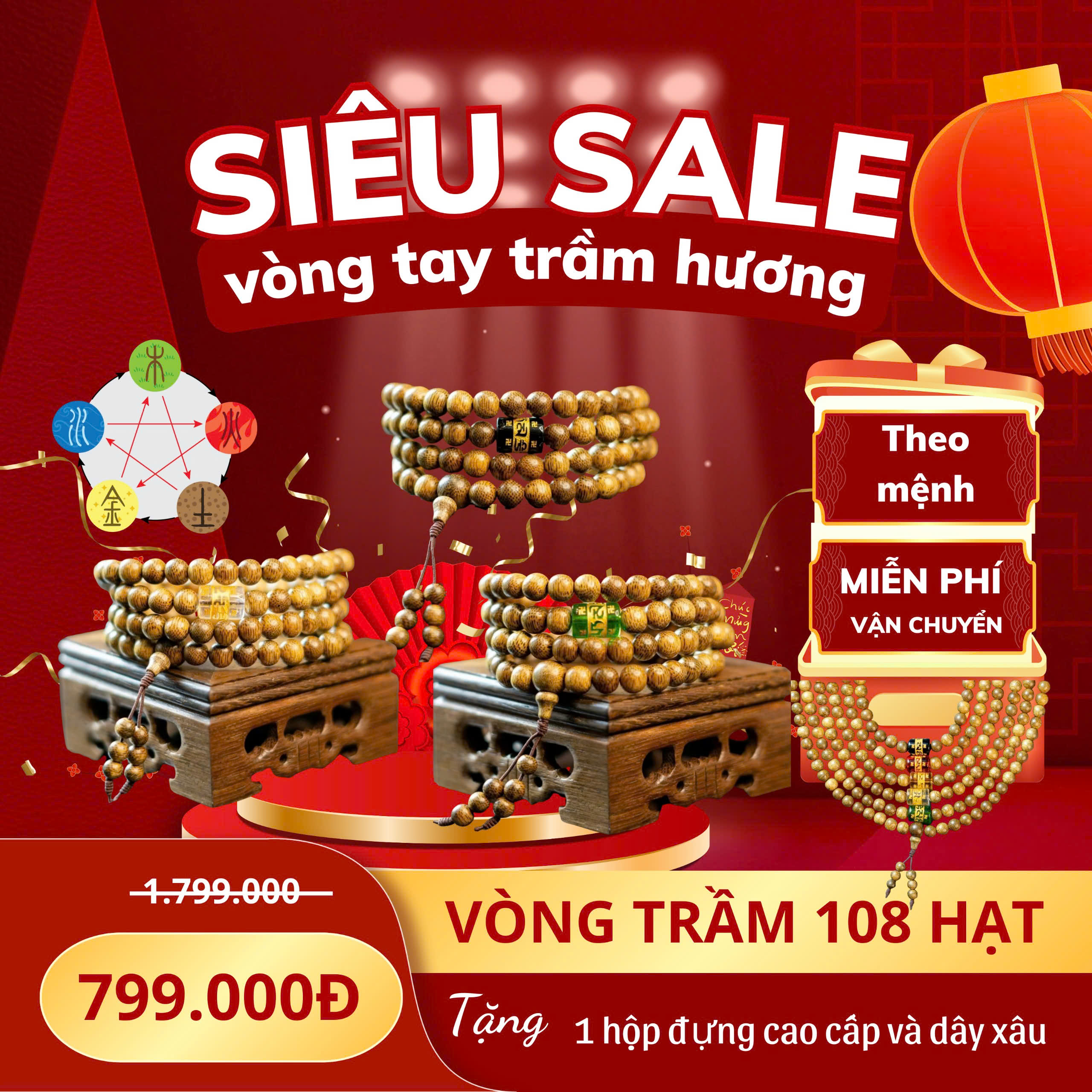 SIÊU SALE VÒNG TAY TRẦM HƯƠNG