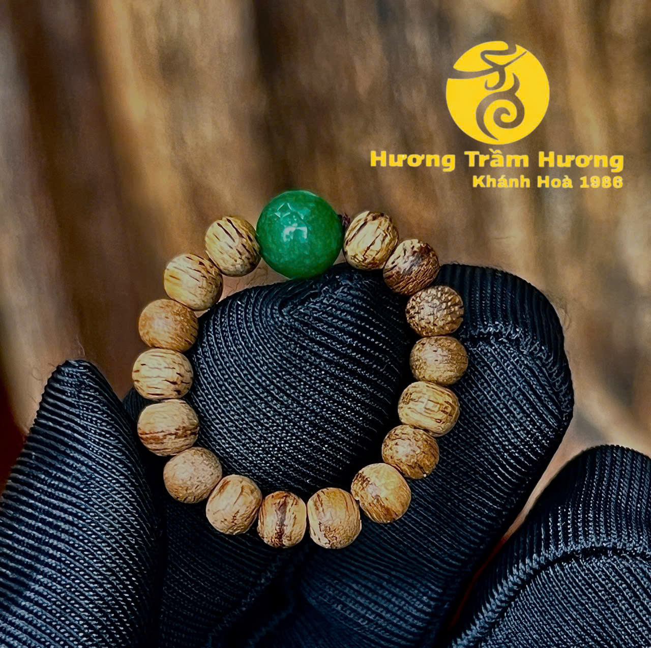 Nhẫn Trầm Hương Tài Lộc 17 Hạt – Trầm Bông Khánh Hòa | Nhẫn Trầm 4Ly