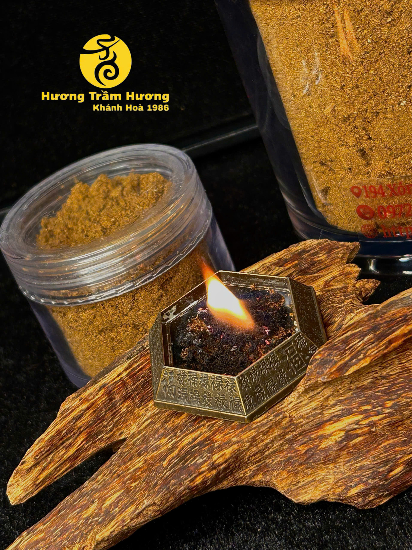 Trầm Bột Thiên Nhiên 55g – Hương thơm nguyên bản từ gỗ trầm tự nhiên