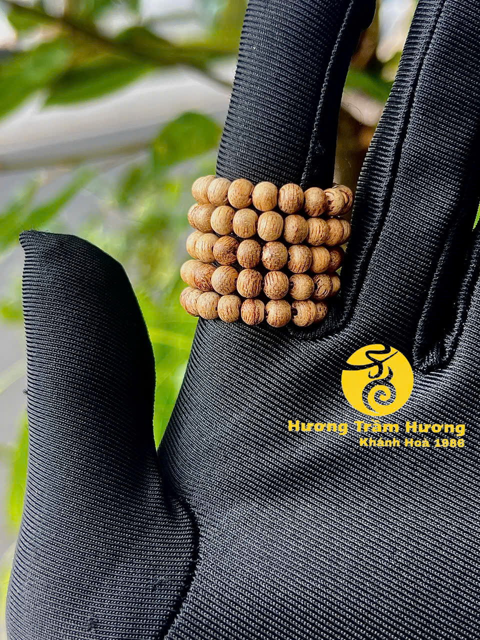 Nhẫn Trầm Hương Tài Lộc 17 Hạt – Trầm Bông Khánh Hòa | Nhẫn Trầm 4Ly
