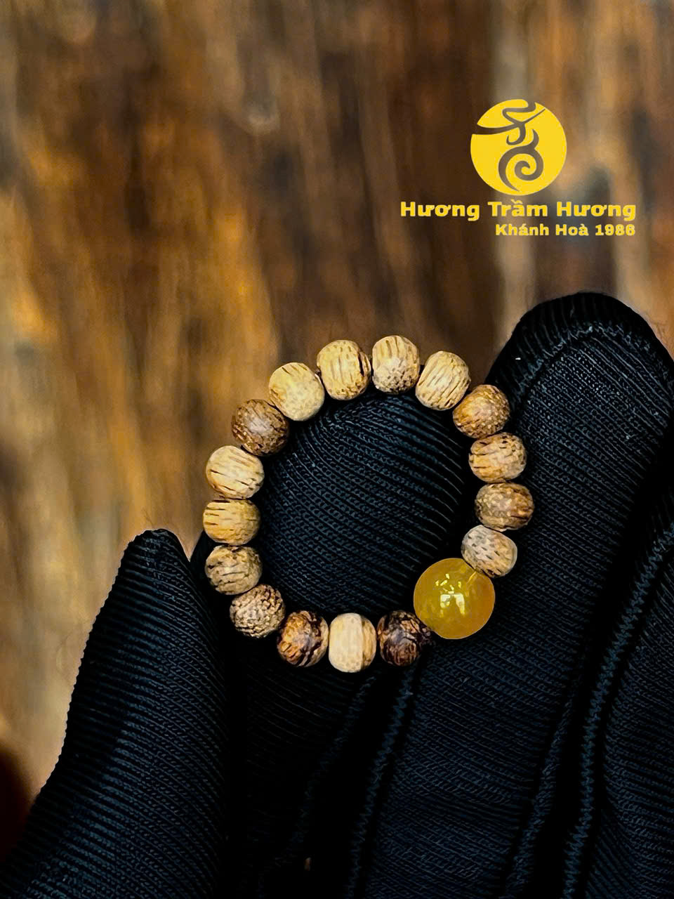 Nhẫn Trầm Hương Tài Lộc 17 Hạt – Trầm Bông Khánh Hòa | Nhẫn Trầm 4Ly