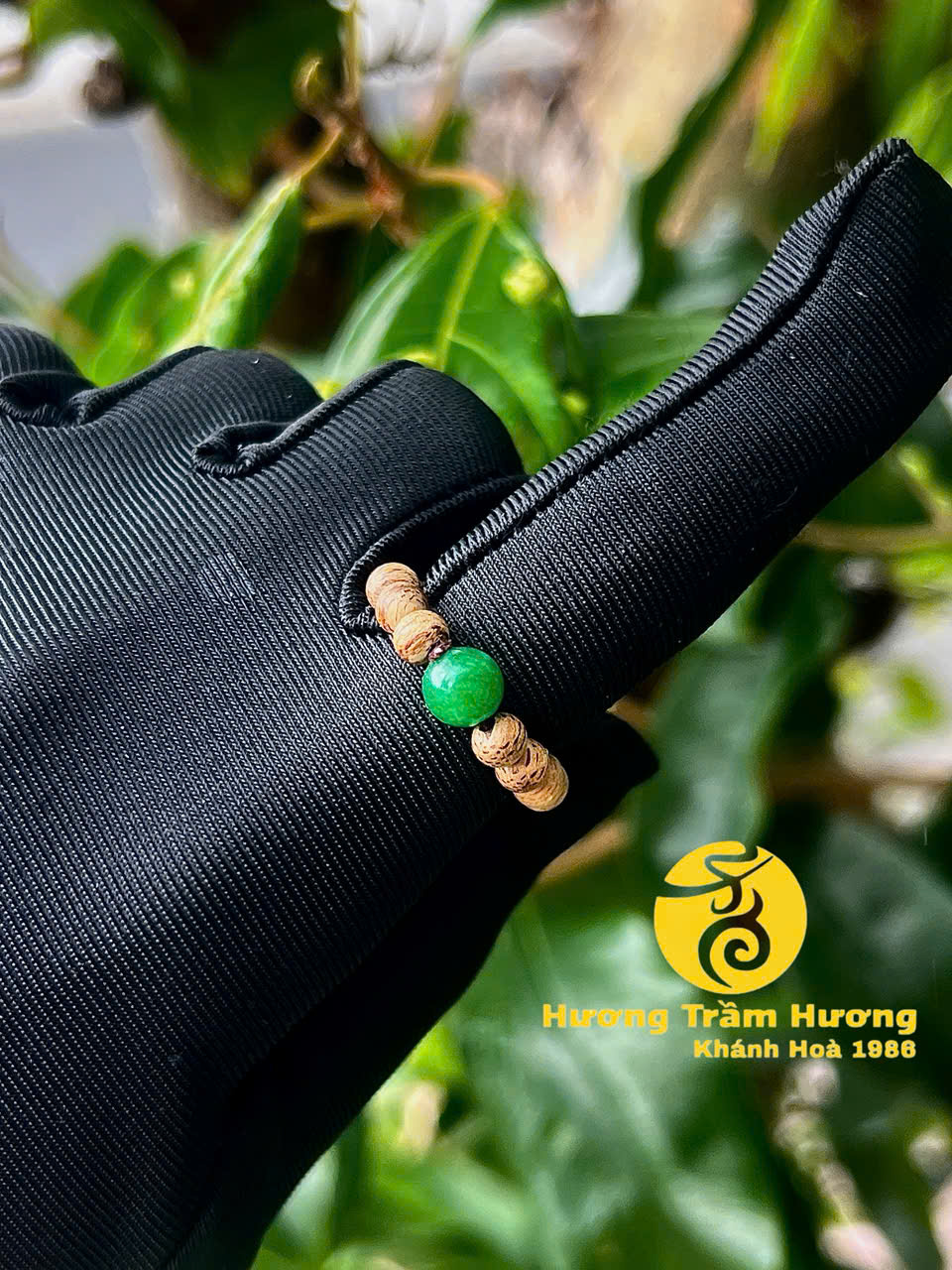 Nhẫn Trầm Hương Tài Lộc 17 Hạt – Trầm Bông Khánh Hòa | Nhẫn Trầm 4Ly