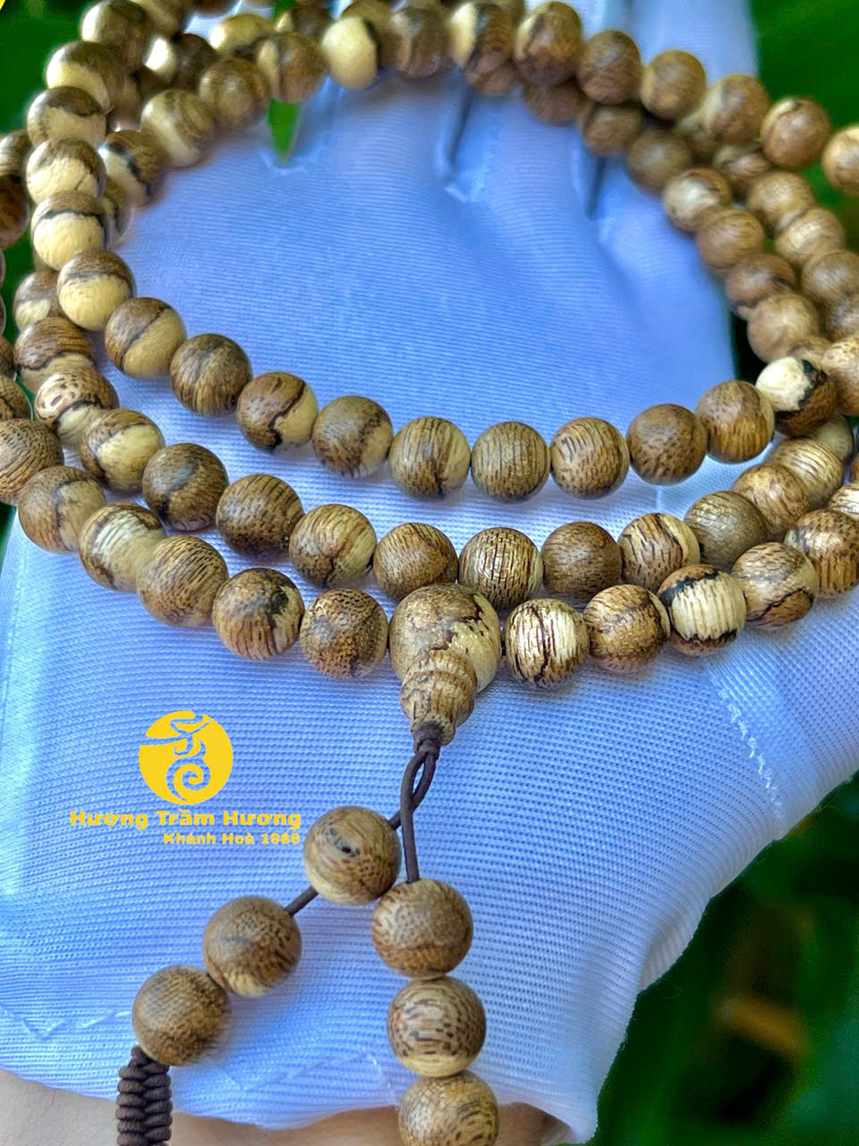🌿 VÒNG TAY TRẦM HƯƠNG 108 HẠT – THIÊN KHÁNH AN 🌿