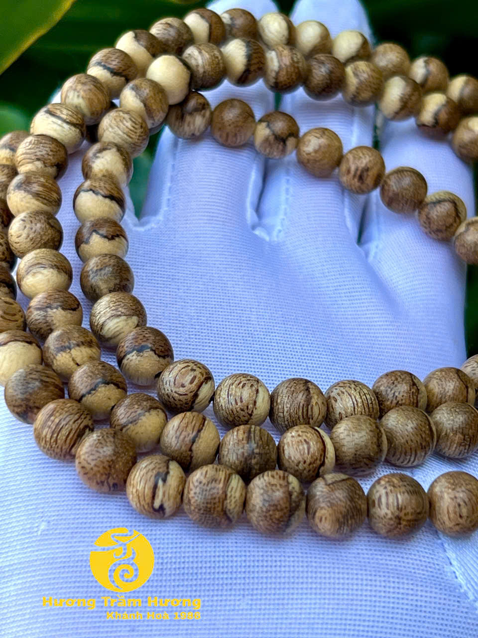 🌿 VÒNG TAY TRẦM HƯƠNG 108 HẠT – THIÊN KHÁNH AN 🌿
