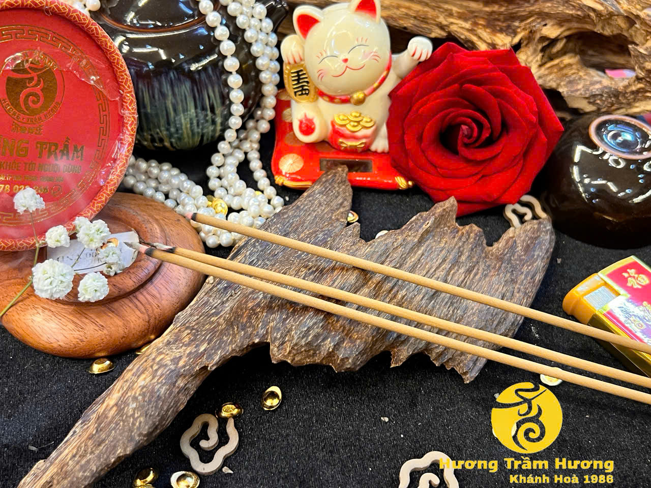 Nhang Trầm gia tiên 4 tấc Tài Lộc