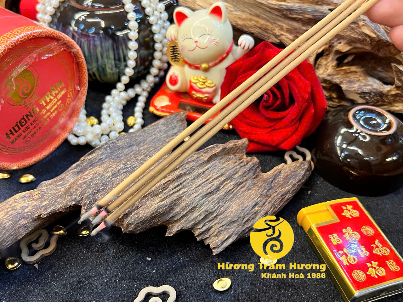 Nhang Trầm gia tiên 4 tấc Tài Lộc