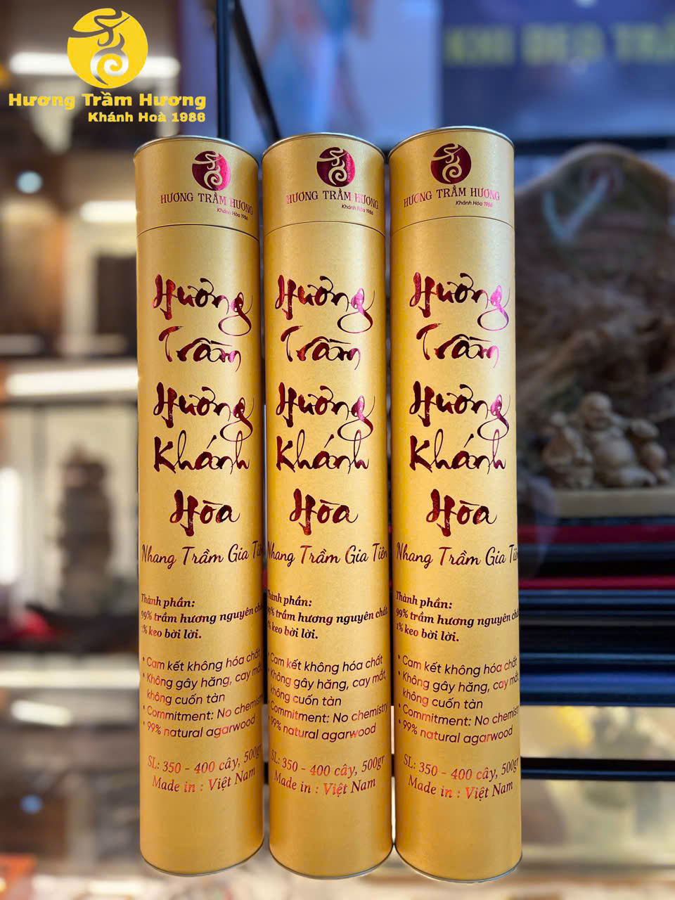 Nhang Trầm Gia Tiên 4 tấc Cao Cấp May mắn