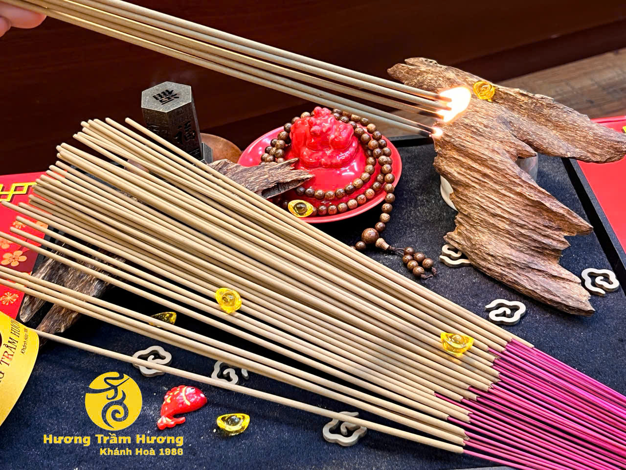 Nhang Trầm gia Tiên 3 tấc Cao Cấp May Mắn